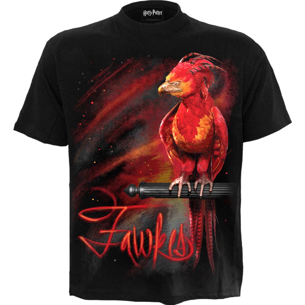 Spiral Harry Potter - Fawkes Herren TShirt - Schwarz